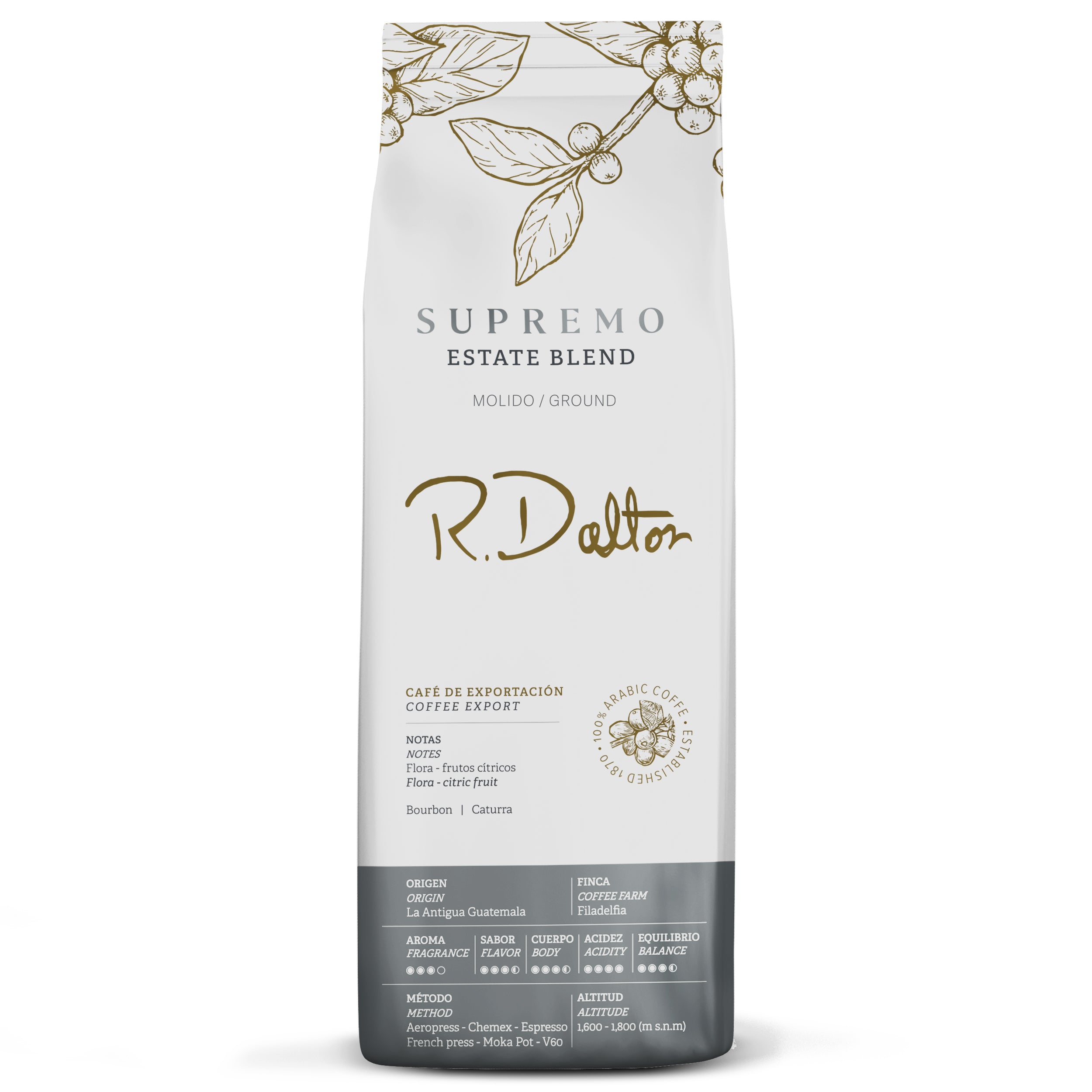 1.1) R. Dalton Coffee Supremo Estate Blend Coffee - 340g
